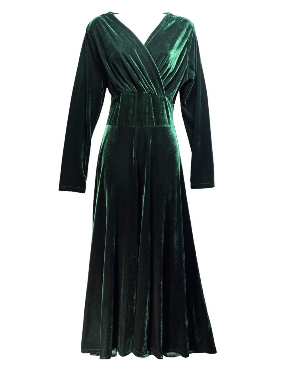 Dark Green Urban Coco Velvet Maxi Dress Sz L